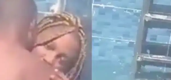 Video of two Ekiti University students ‘doing stuffs’ in swimming pool goes viral, and there is a problem (Watch)